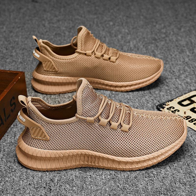 Couple fly-woven mesh men's large-size sports shoes summer lightweight breathable girls running shoes casual shoes