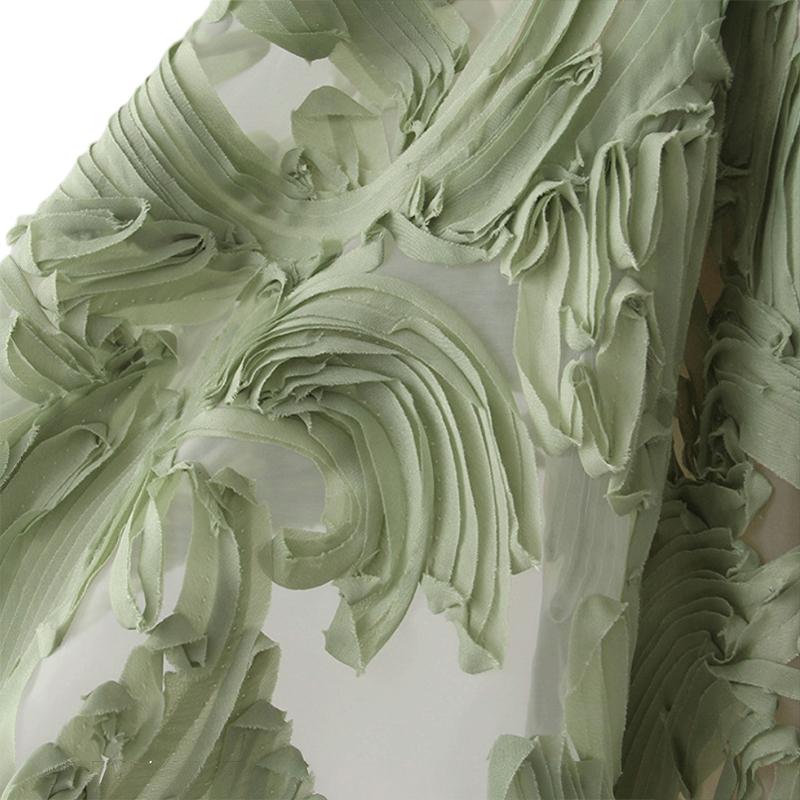 Tessuto a Rete di Garza Ricamato a Fiore 3D da 140 Cm per Gonne Vestiti Cucito Fai-da-te Materiale Morbido e Soffice per Moda e Sartoria