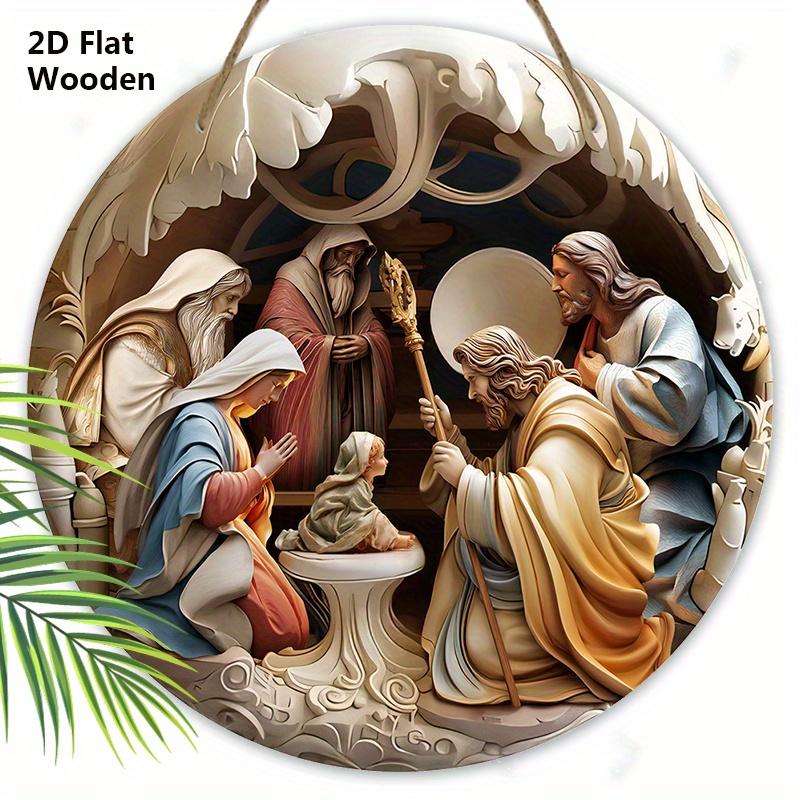 

Деревянные таблички с рождественским сюжетом - Очаровательная вертикальная рождественская табличка - Уникальная декоративная табличка - Идеальный декор для входной двери - Рождественский декор бежевый