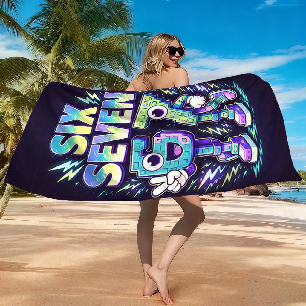 Six Seven 67 Friendship Beach Towel Quick-drying Super Absorbent Suitable for Beach Vacation Pool Gym Summer Gift for Friends