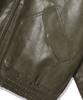 Trillion Fleece Collar Flight Leather Jacket_Khaki