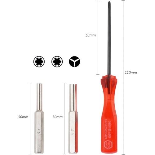 Special Screwdriver, Precision Screwdriver, Star-Shaped Screwdriver, Y-Shaped Screwdriver, Nintendo Screwdriver, Screwdriver with Line Head Bit, Line
