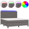 VidaXL Slatted Bed Base with Mattress and LED, Upholstered Bed, Double Bed, Adult Bed for Interior Bedroom, 3135961