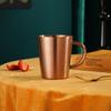 300ml Double-Layer Water Cup 304 Stainless Steel Thermal Coffee Beer Mug With Handle Gold Sliver Heat Insulation Coffee Cup