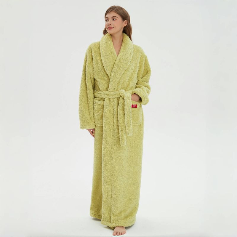 

Ultra-Long Fleece-lined Thick Night-Robe Women s Fall and Winter 2025 New Arrival Fancy Bathrobe Shawl Plus Size Pajamas Homewear