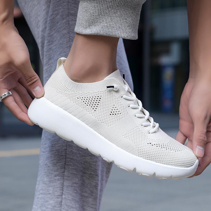 Men’s Knit Textiles Sports Shoes Women Street Style Unisex Running Sneakers Shoes Students Plus Size Couple Jogging Shoes