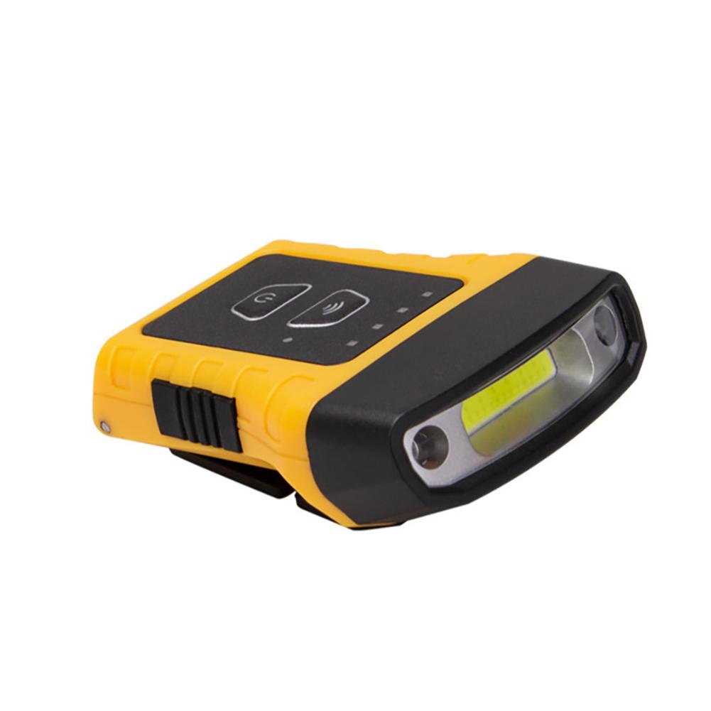 

Cob Led Cap Light 180 Degrees Rotatable Usb Charging Strong Light Clip On Headlamp Head Flashlight yellow #1