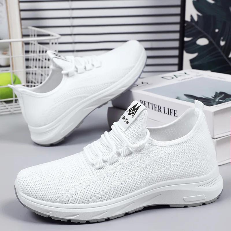 Scarpe Sportive Casual da Donna Sneakers in Rete Leggere Traspiranti Scarpe da Corsa da Donna a Colore Unico con Suola Spessa Suola Antiscivolo