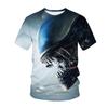 Alien T-Shirts Animal Pattern 3D Print Women Men Casual Short Sleeve T Shirt Y2k Harajuku Streetwear Tees Tops Unisex Clothing