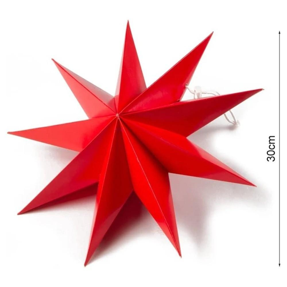 New 30cm Star Lanterns 9-Pointed DIY Crafts Christmas Decorations Folding Party Decorations Birthday Party