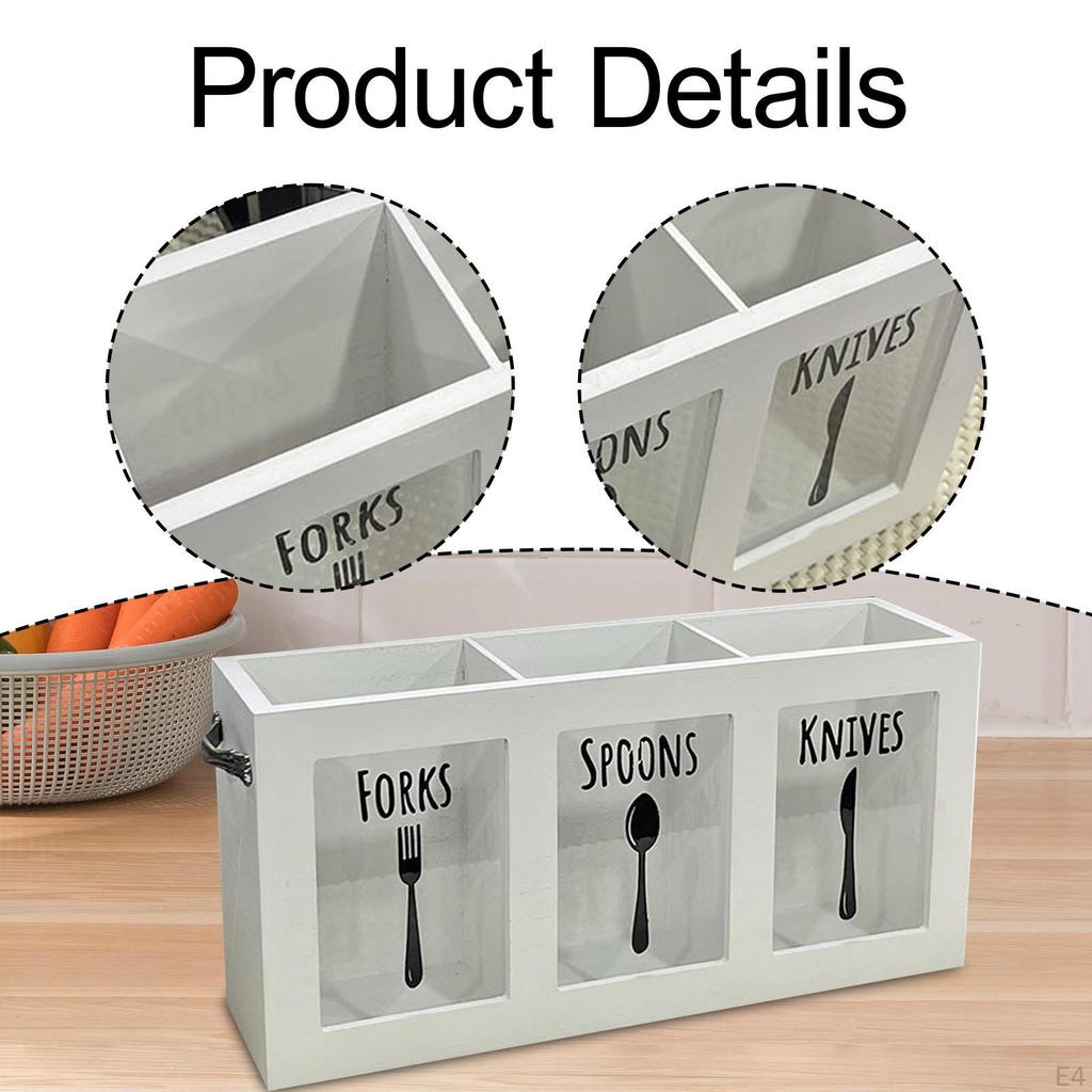 Cutlery Organizer for Kitchen Utensils, Storage Container Spoons And Forks