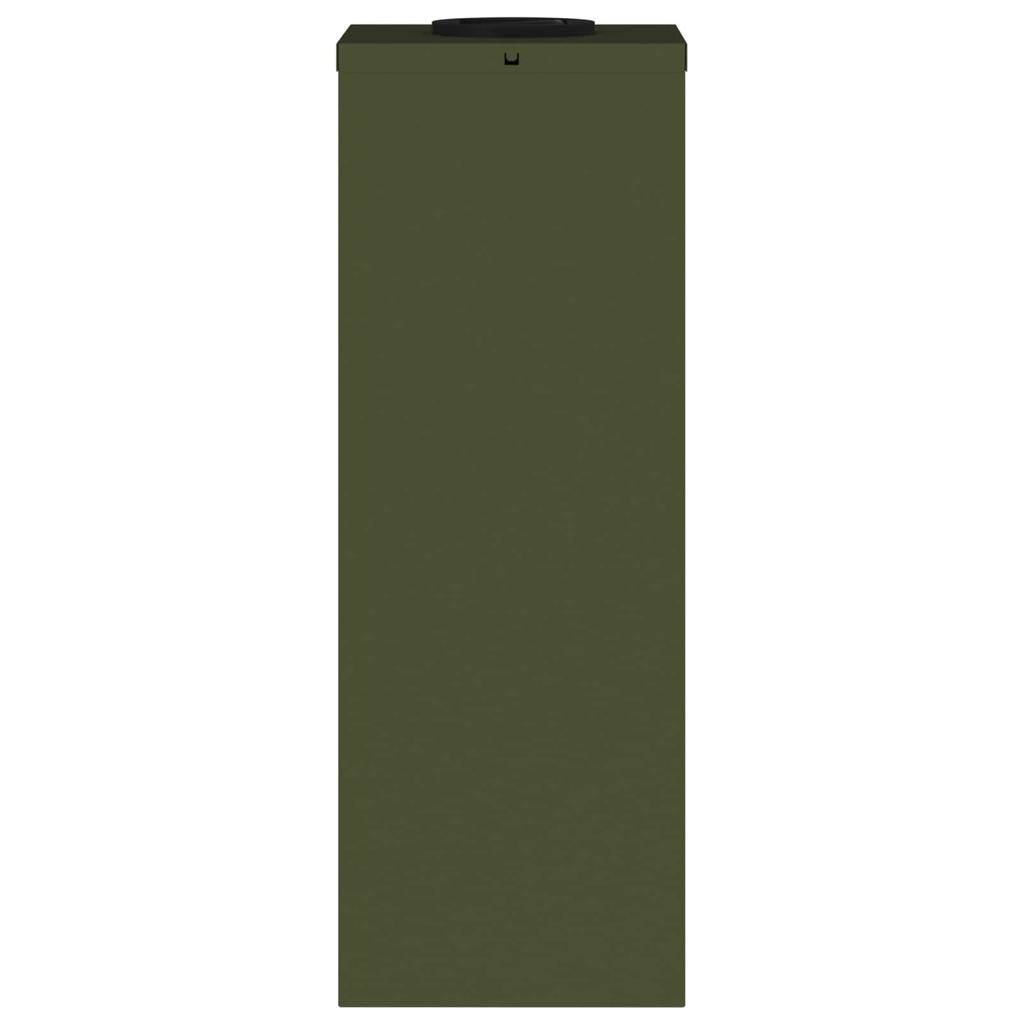 Solar LED Path Light 2 Pcs Olive Green Cold Rolled Steel