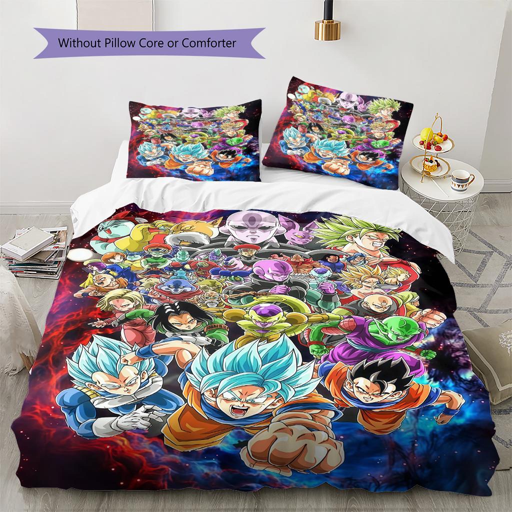 Dragon Ball Passion Bedding Set Soft Microfiber Duvet Cover Durable Lightweight