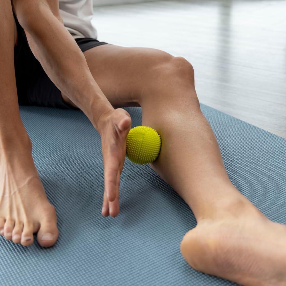 Naboso Neuro Ball (Lime Yellow) - Developed by a US podiatrist, US patented texture. Foot care, conditioning, plantar fascia, myofascial release.