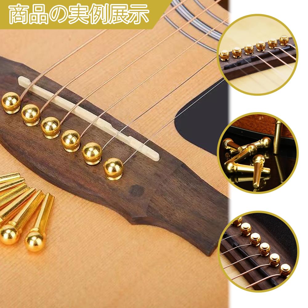 Guitar Bridge Guitar Acoustic Guitar Pin Guitar Parts Pins, Strings, Metal, Acoustic, Brass, Strings, Brass, Remover, Replacement, Accessories, Music,