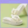 Stylish Thick Soled Bowknot Summer Slippers For Women Fashionable Casual Wear