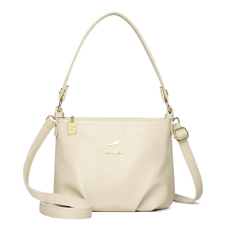 Borsa a Spalla Vintage da Donna in PU Grande Capacità Borsa a Tracolla Piccola Quadrata