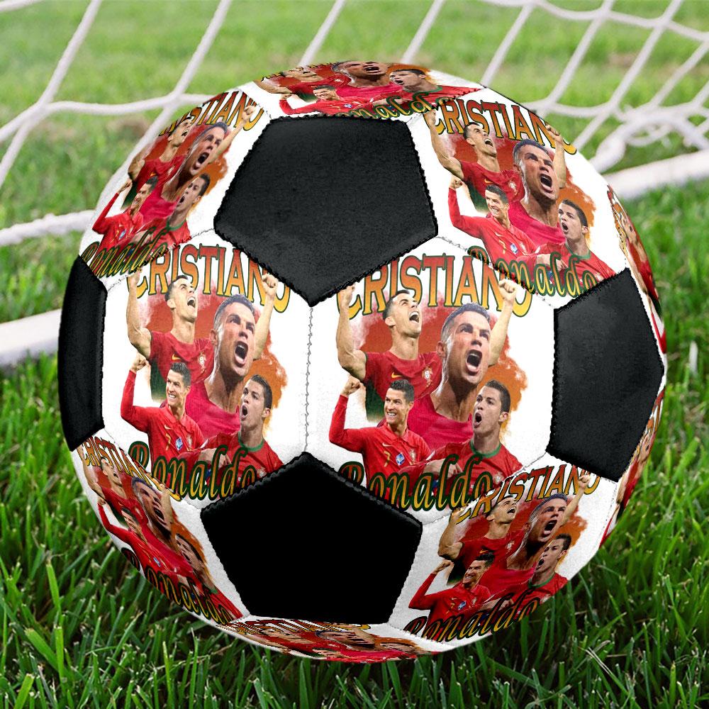 1 PZ Pallone da calcio Cristiano Ronaldo Urban taglia 5 Pallone da calcio indoor Praha Colorato Per tutte le età Cucito a macchina PVC Pronto per la competizione Resistente Alta rimbalzo