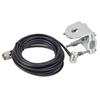 HYS Aluminum Pipe StayMirror StayRoof Rail Antenna Base with RG58 Coaxial Cable (5m) Set for MJ-MP Type Amateur Radio Antenna Mounting