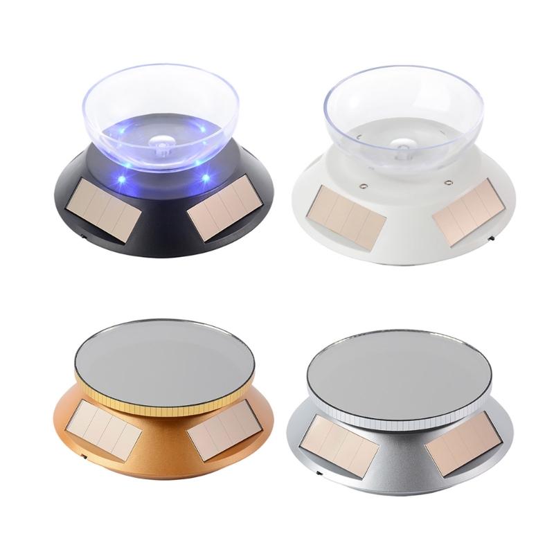 Solar Propelled Jewelry Display Stand 360 Degree Whirling Display For Necklaces Earrings Light Activated Auto Wheel ABS Substance