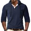 Men's Solid Color Stand Collar Button Sweatshirt Hoodie Men's Sports Large Size Casual Sweatshirt