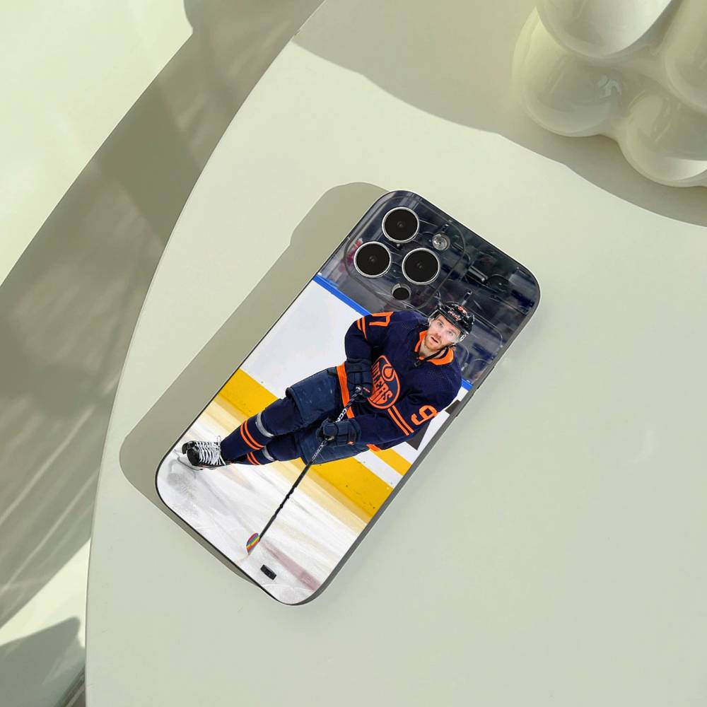 Ice Hockey C-Connor McDavid Phone Case For iPhone 17,16,15,14,13,12,11 Pro Max,16/15/14Plus,XS Soft Black Cover