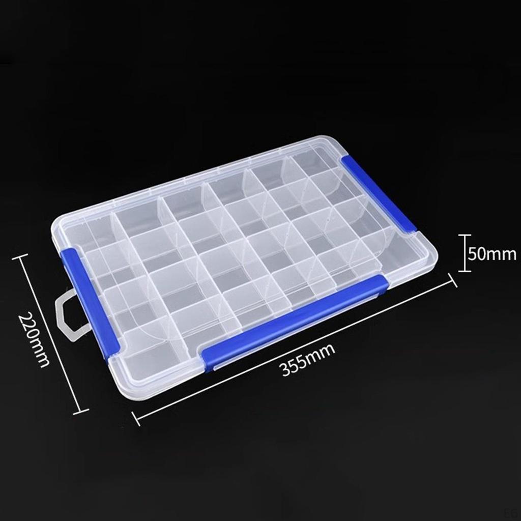Clear Organizer Box Bead Empty Jewelry Storage Tackle for Crafts Art DIY Nail