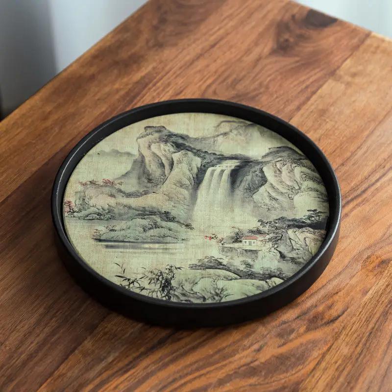 Chinese Style Tea Mat Quick-drying Water-absorbing Pottery Tea Tray Kung Fu Tea Coaster Tea Ceremony Table Tea Set Accessories