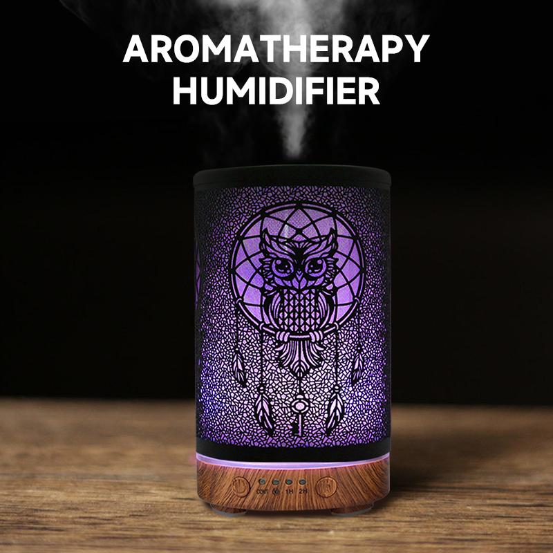 100ML Owl Essential Oil Diffuser Ultrasonic  Humidifier with LED Lights Auto Shut-Off 1H/2H Timer Scent for Home Office Yoga