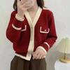 Donna Vintage Ufficio Signora Cardigan a Manica Lunga Maglieria Elegante Moda Francese Maglione Cappotto Monopetto Y2k Autunno Capo d'Abbigliamento Esterno