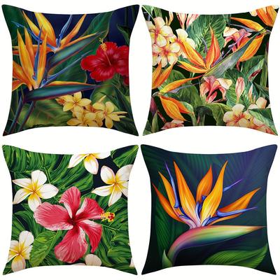 Exotic Floral Patterned PillowcaseSuitable for Sofa Car Bedroom Decorative Cushion Cover Pillow Cover