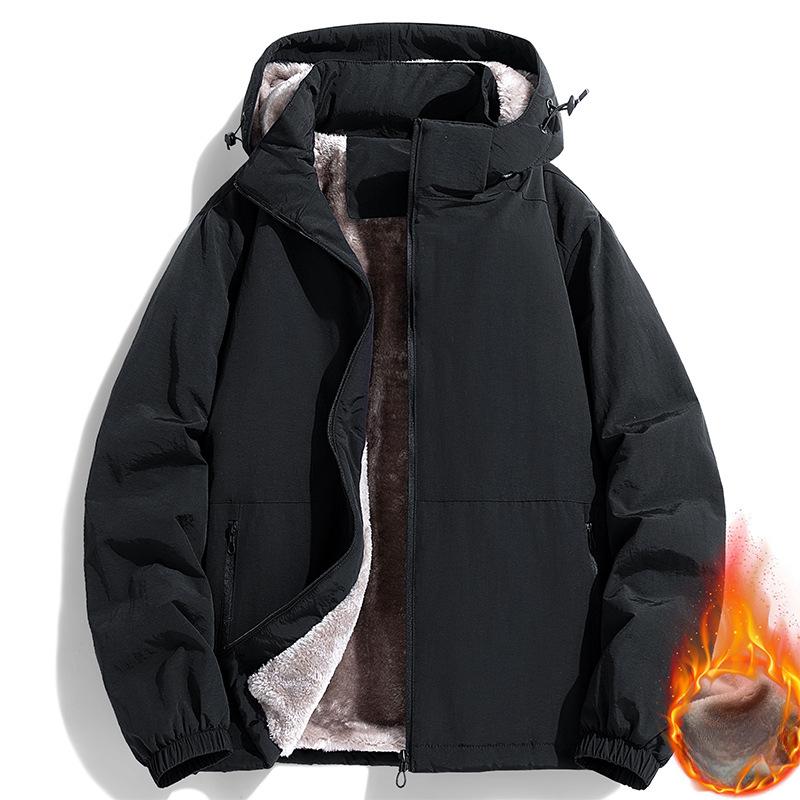 

Куртка Парная Осень и Зима Мужская Плюшевая Плюс Утепленная Женский Топ Теплая Ветрозащитная Хлопковая Куртка M