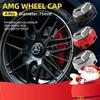 Neue 4 Stück 75mm Schwarz Rot Erhöht Auto Styling Radnabenkappen Nabenkappen Emblem Auto Zubehör Für Mercedes Benz AMG A0004000900