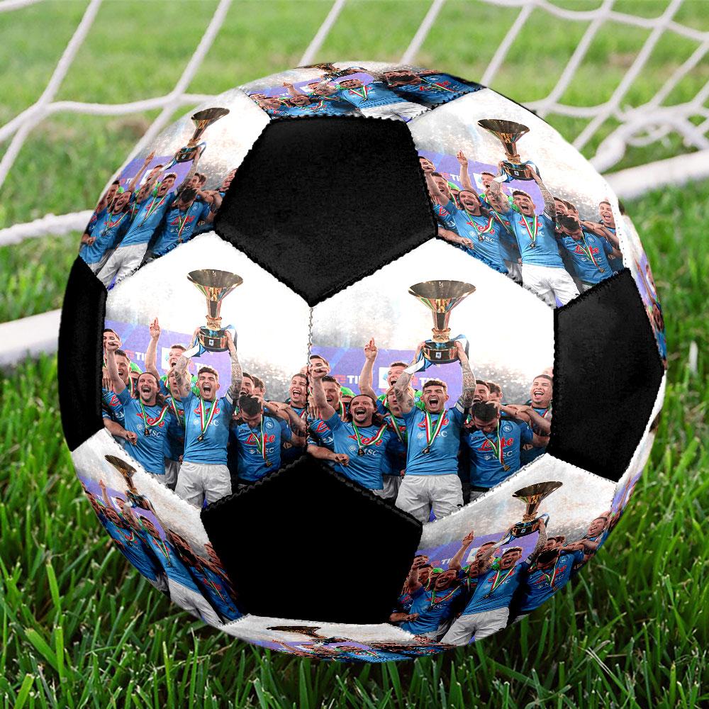 1 pz Pallone da Calcio SSC Napoli Taglia 5 Pallone da Calcetto Indoor alla Moda Colorato Gioco per il Cortile - Ottimo Regalo per i Fan dello Sport HE111