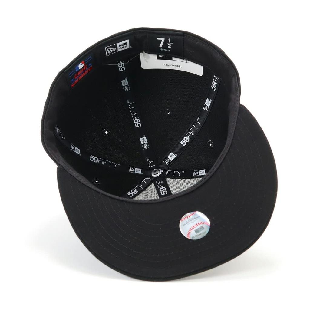 New Era MLB New York Yankees NY Size 7 5950 NEYYAN BLK 25J Black/Black Cap, 1/8, BLK,