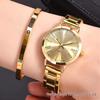 Fashionable Trendy Women's Digital Roman Dial Steel Band Watch
