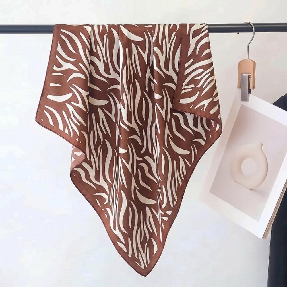 70x70cm Silk Scarf Horse Pattern Neck Ties Fashion Luxury Headscarf For Female