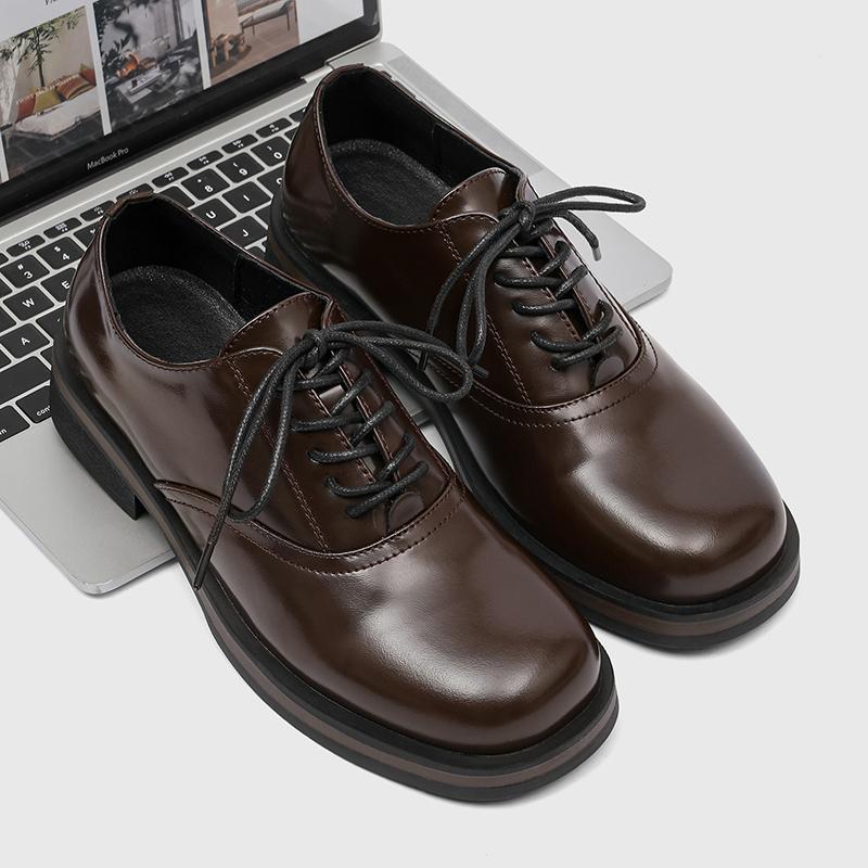 Fashion Mens Casual Leather Oxford Shoes Light Non-slip Formal Dress Footwear Fashion Casual Shoes Four Season Business Shoes Sneakers