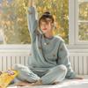 Winter Pajama Women Japanese Korean Version Sweet New Coral Velvet Thick Warm Flannel Women's Homewear Set