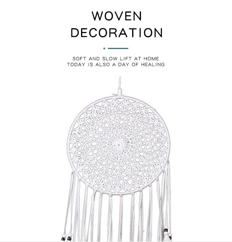 Nordic Pure White Knife Dream Catcher Wall Hanging Decor Ornament