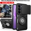 Slide Lens Camera Protection Funda for Itel A100 Case Magnetic Rotate Ring Kickstand Rugged Cover for Itel City 100 Armor Case