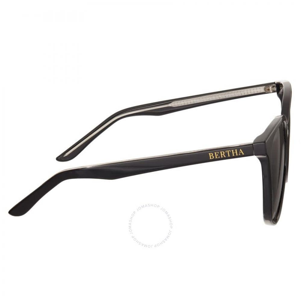Bertha Ladies Black Round Sunglasses Brsbr050c1