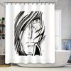 Unique Black and White Portrait Shower Curtain Modern Abstract Art Bathroom Decor Washable Fabric Backdrop Liner