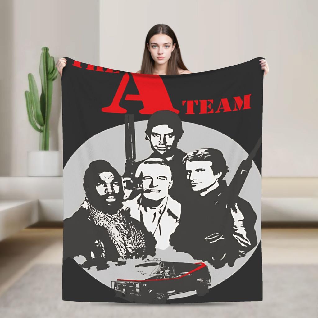 THE A TEAM Flannel Blanket Autumn Warm Soft Throw Blanket for Children Home Decor Novelty Bedspread Sofa Bed Cover