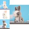 Cute Plush Bunny Keychain Pendant Fluffy White Rabbit Doll Backpack Decoration Gift For Girls