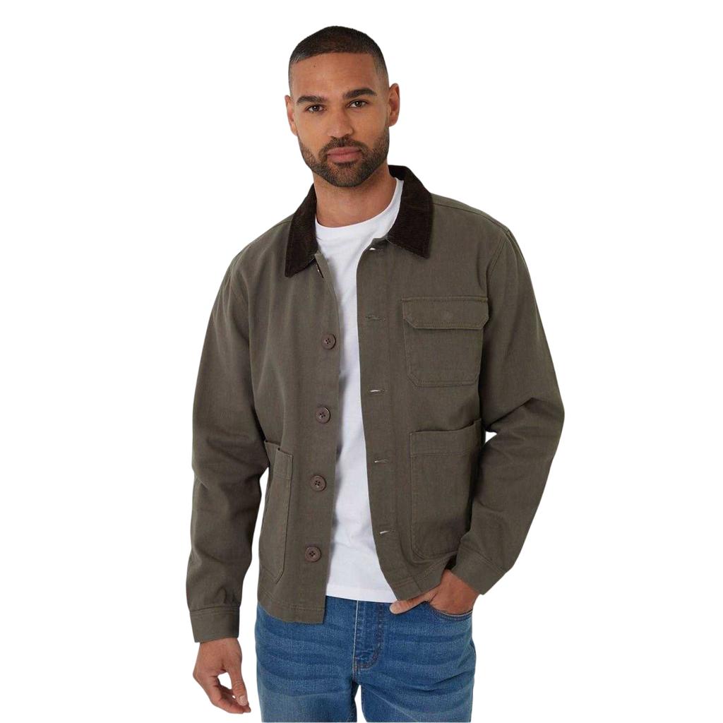 Threadbare Mens Corduroy Utility Jacket