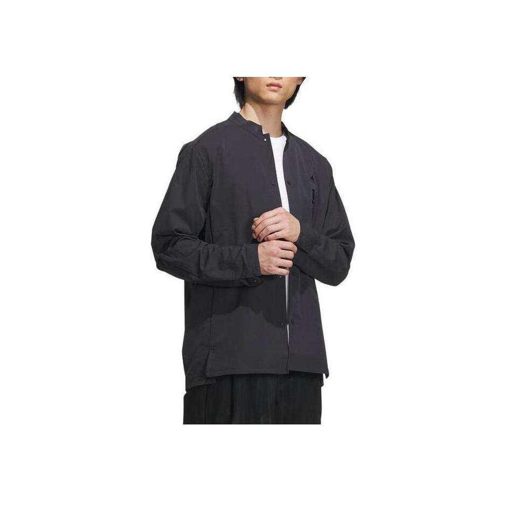 Adidas Wuji Series Quick-Dry Sports Casual Long-Sleeve Shirt Men Tops Black IW1510