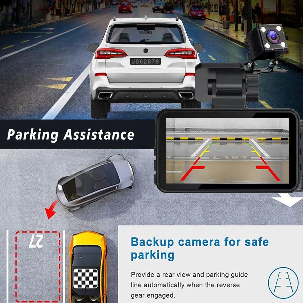 Wifi 2/3 Kamera Samochodowa DVR Dash Cam FHD 1080P 3 Kanały Obiektyw Kamera Samochodowa Wnętrze Dashcam Rejestrator Wideo Black Box Super Night Vision