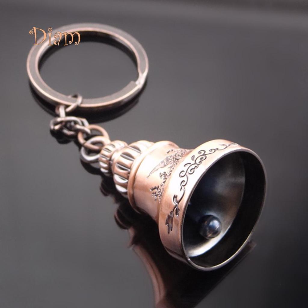 ELENS Antique Dragon Phoenix Bell Pendant Keychain Key Holder Ring Bag Ornaments Gift
