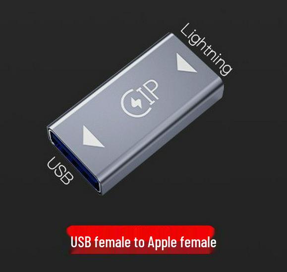 Type-C Female to Lightning Male Adapter for Charging & OTG